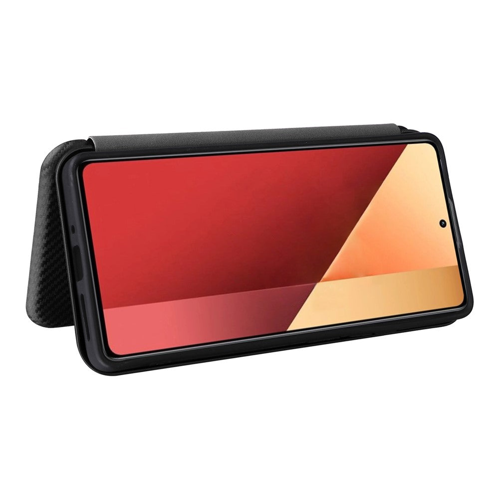 Xiaomi Redmi Note 13 Pro 4G / Poco M6 Pro 4G-skal i kolfiberstruktur av PU-läder.
