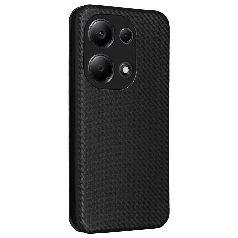 Xiaomi Redmi Note 13 Pro 4G / Poco M6 Pro 4G-skal i kolfiberstruktur av PU-läder.