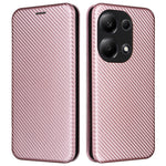Xiaomi Redmi Note 13 Pro 4G / Poco M6 Pro 4G-skal i kolfiberstruktur av PU-läder.