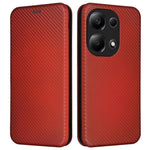 Xiaomi Redmi Note 13 Pro 4G / Poco M6 Pro 4G-skal i kolfiberstruktur av PU-läder.