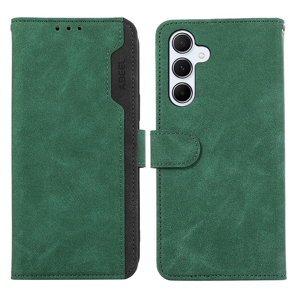 ABEEL Til Samsung Galaxy S25+ / S24+ Etui PU-læder RFID-blokerende Telefon Stand Cover