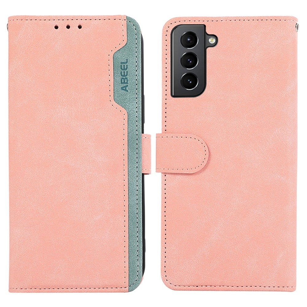 ABEEL Til Samsung Galaxy S21 5G / S21 4G Wallet Cover Farvematchende RFID-blokerende Læder Telefoncover