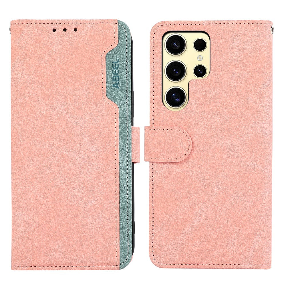 ABEEL Til Samsung Galaxy S22 Ultra 5G Magnetisk Telefoncover Stativ RFID Blokerende Cover