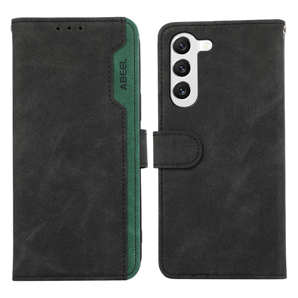 ABEEL For Samsung Galaxy S22+ 5G Leather Case RFID Blocking Wallet Phone Stand Cover