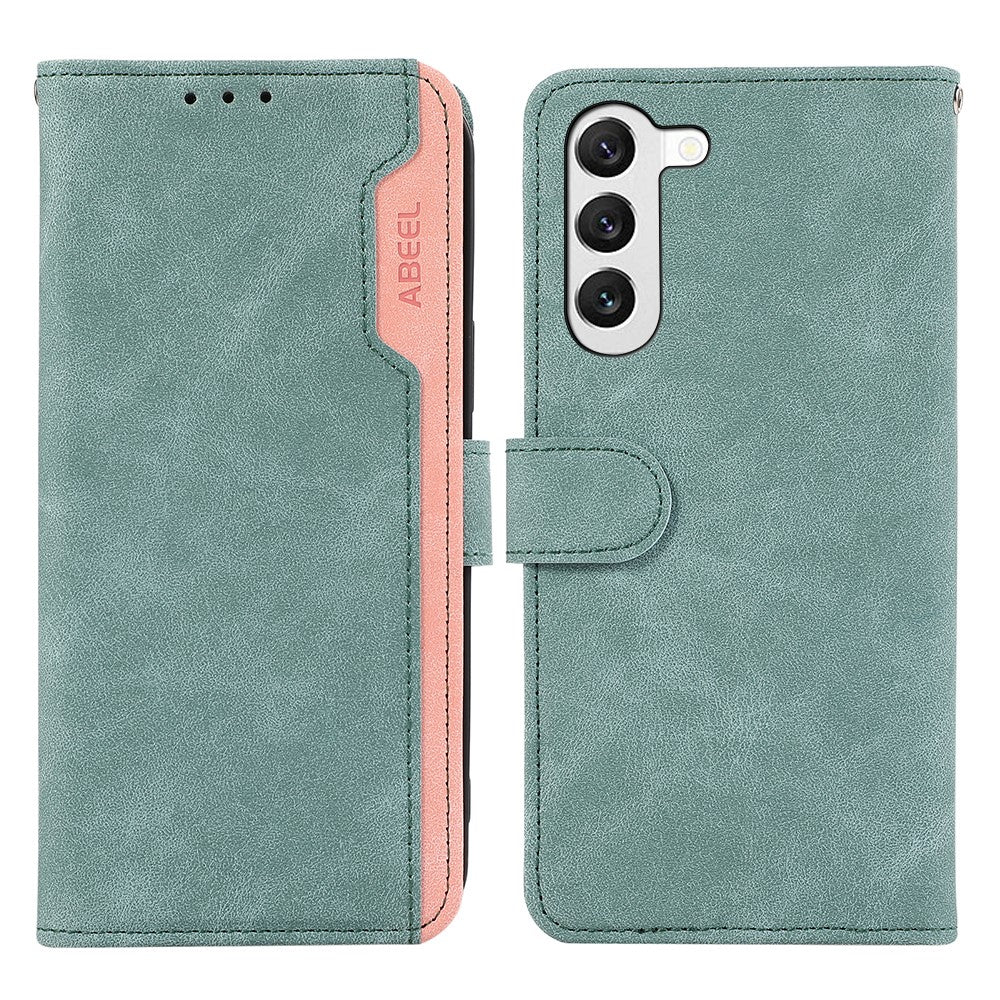 ABEEL For Samsung Galaxy S22+ 5G Leather Case RFID Blocking Wallet Phone Stand Cover