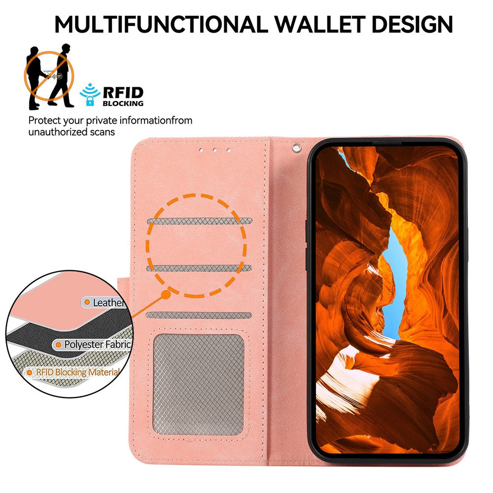 ABEEL For 	Samsung Galaxy A05 4G Wallet Case PU Leather RFID Blocking Phone Guard Cover
