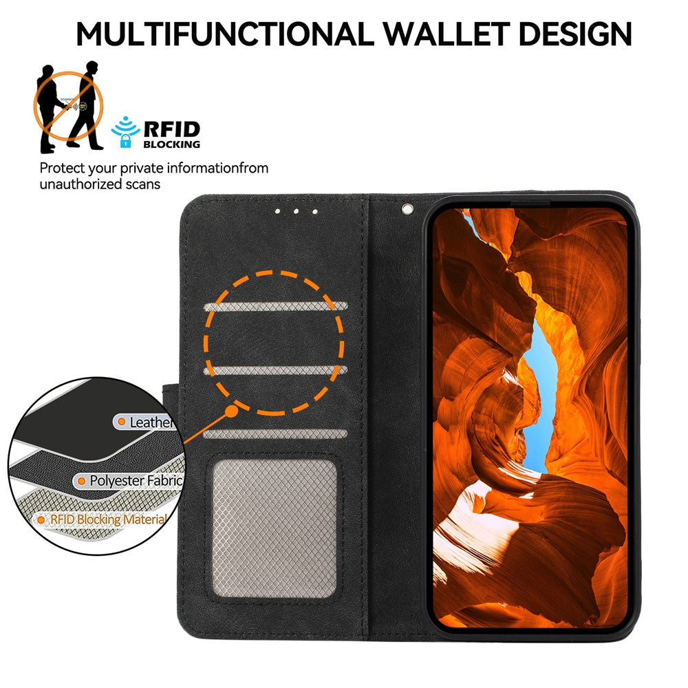 ABEEL PU Leather Case For Samsung Galaxy A04s 4G (164.7mm) / A13 5G RFID Blocking Stand