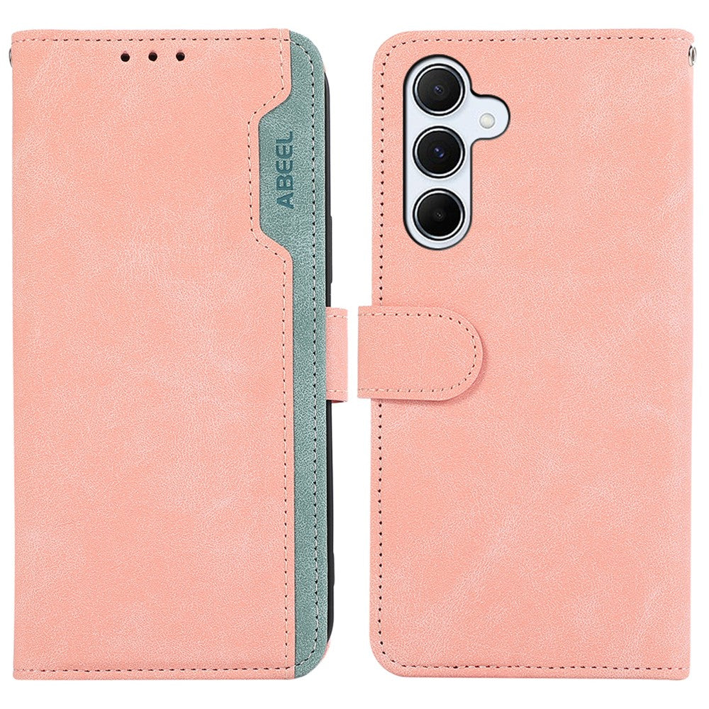 ABEEL For Samsung Galaxy A24 4G (162.1 x 77.6 x 8.3mm) Anti-scratch Phone Case PU Leather RFID Blocking Wallet Cover