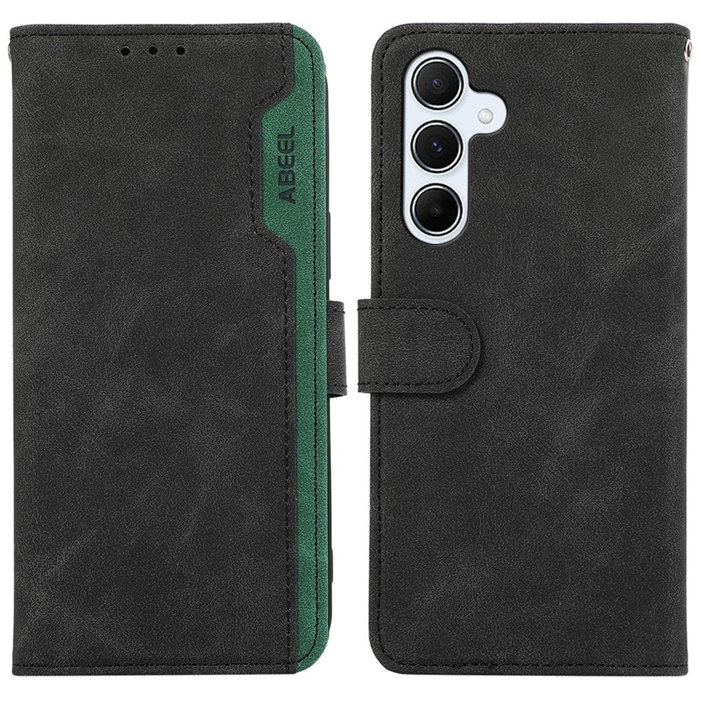 ABEEL For Samsung Galaxy A24 4G (162.1 x 77.6 x 8.3mm) Anti-scratch Phone Case PU Leather RFID Blocking Wallet Cover