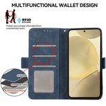 ABEEL For Samsung Galaxy S24 Ultra Case Magnetic Clasp RFID Blocking Leather Phone Cover