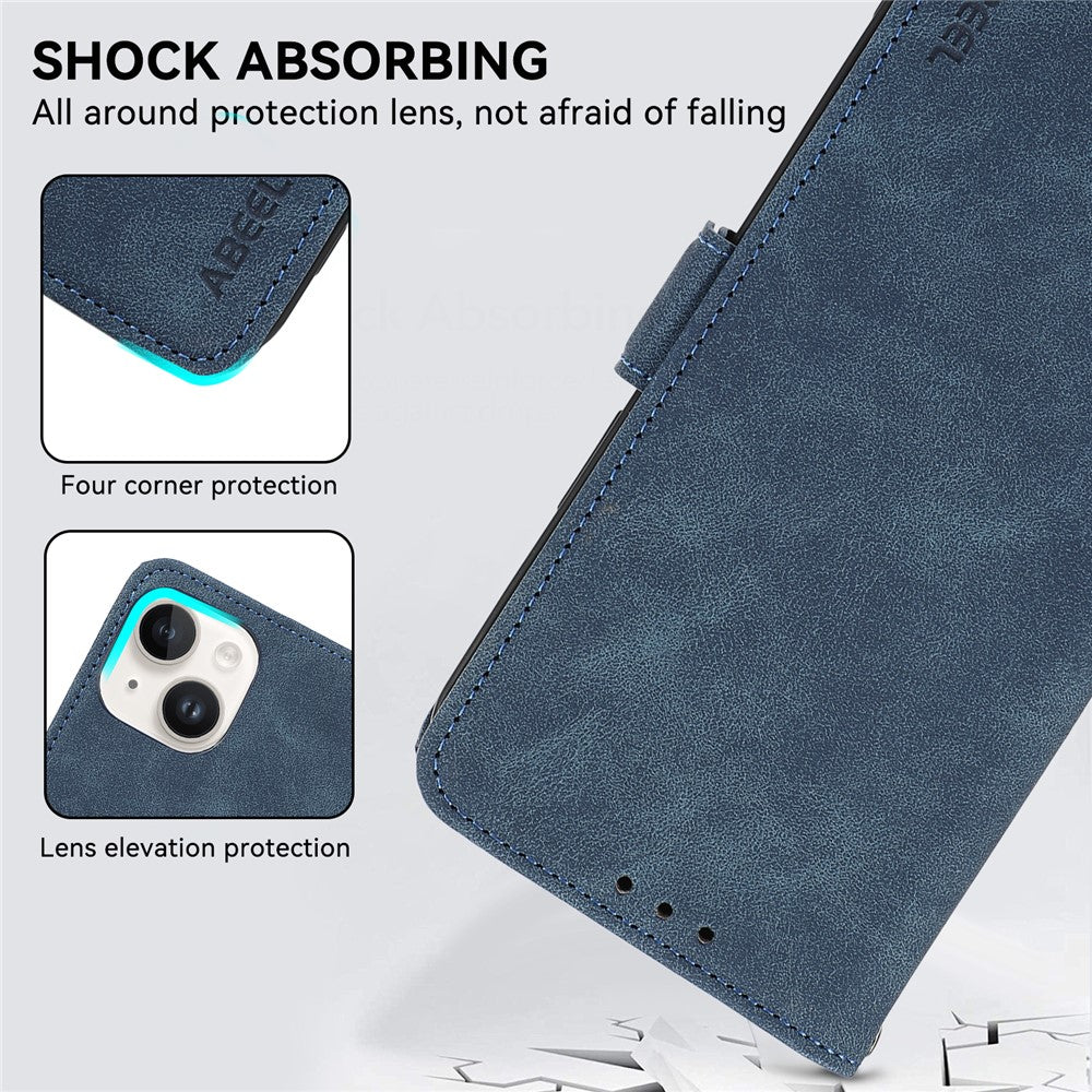 ABEEL For Samsung Galaxy S24 Ultra Case Magnetic Clasp RFID Blocking Leather Phone Cover
