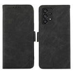 ABEEL För Samsung Galaxy A33 5G Skal PU Läder RFID Blockerande 3 Kortplatser Stativ mobilskal