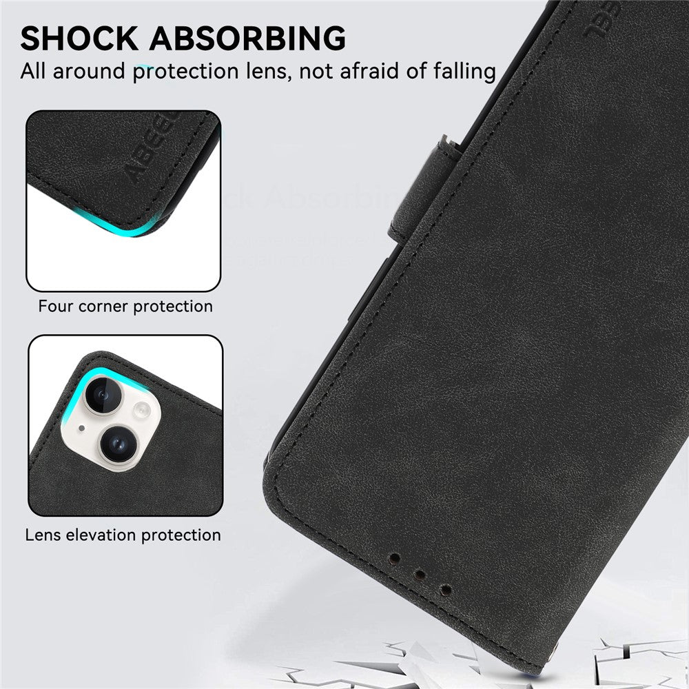 ABEEL For Samsung Galaxy Xcover 5 Case RFID Blocking Leather Phone Cover with Side Magnetic Clasp