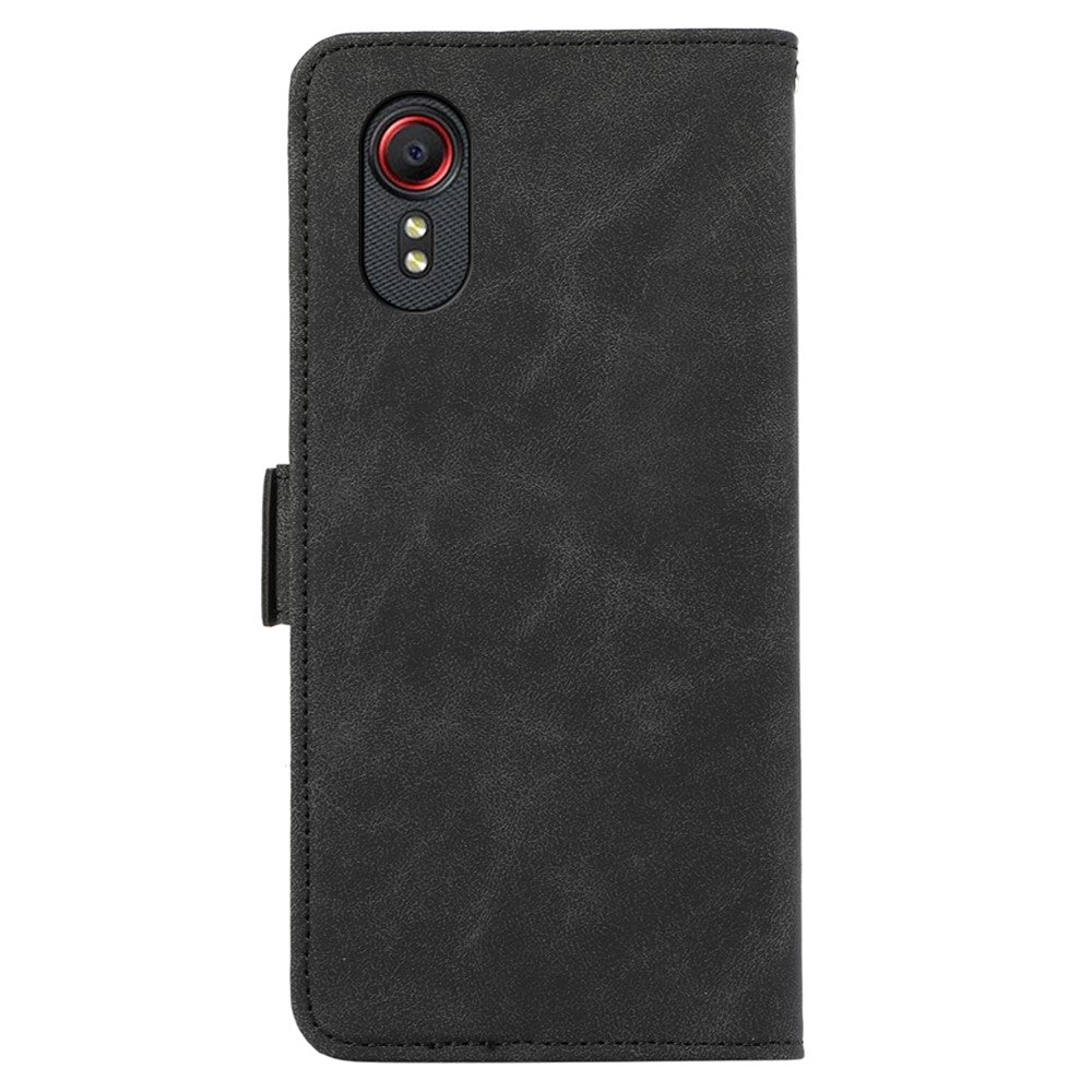 ABEEL For Samsung Galaxy Xcover 5 Case RFID Blocking Leather Phone Cover with Side Magnetic Clasp