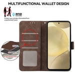 ABEEL Anti-Drop Cover for Samsung Galaxy S23 Side Magnetic Clasp RFID Blocking Leather Case