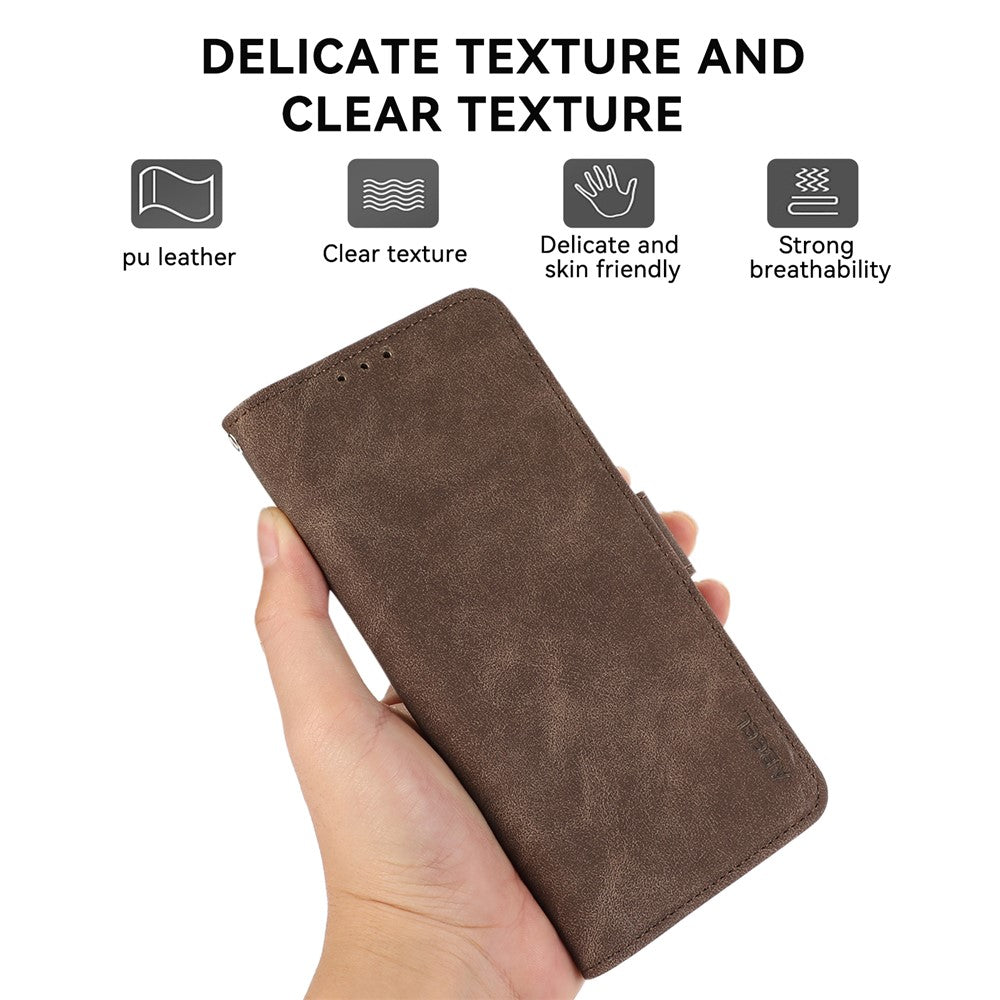 ABEEL Anti-Drop Cover for Samsung Galaxy S23 Side Magnetic Clasp RFID Blocking Leather Case