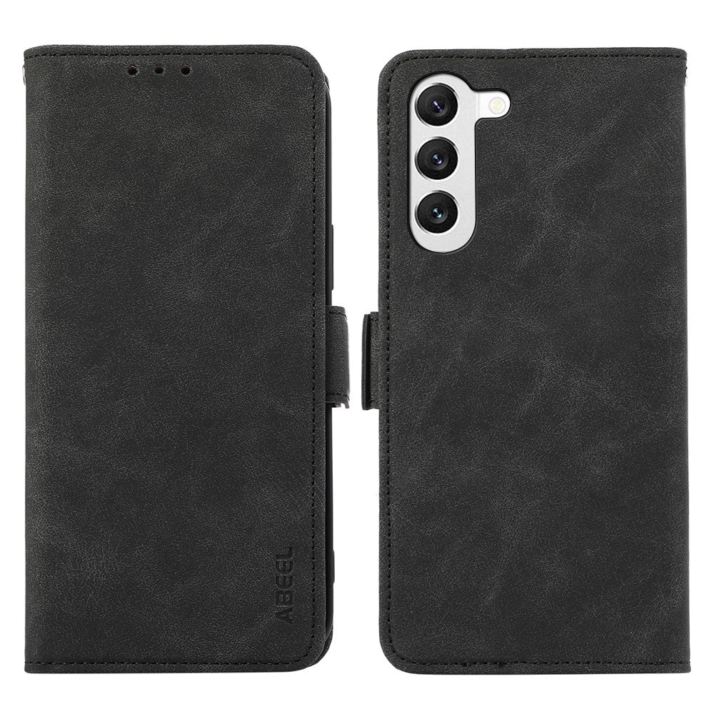 ABEEL Anti-Drop Cover for Samsung Galaxy S23 Side Magnetic Clasp RFID Blocking Leather Case