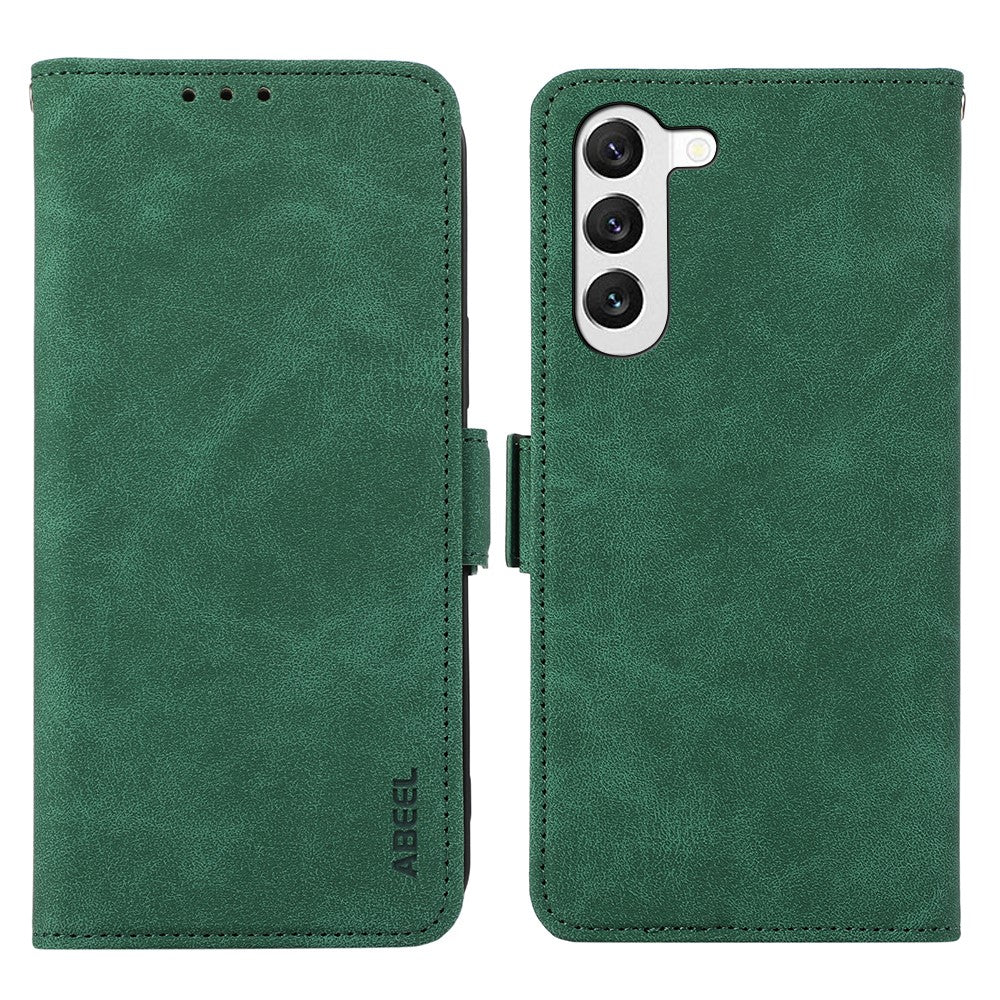 ABEEL Anti-Drop Cover for Samsung Galaxy S23 Side Magnetic Clasp RFID Blocking Leather Case