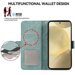 ABEEL For Samsung Galaxy S22 Ultra 5G Phone Case PU Leather Protective Cover RFID Blocking Stand