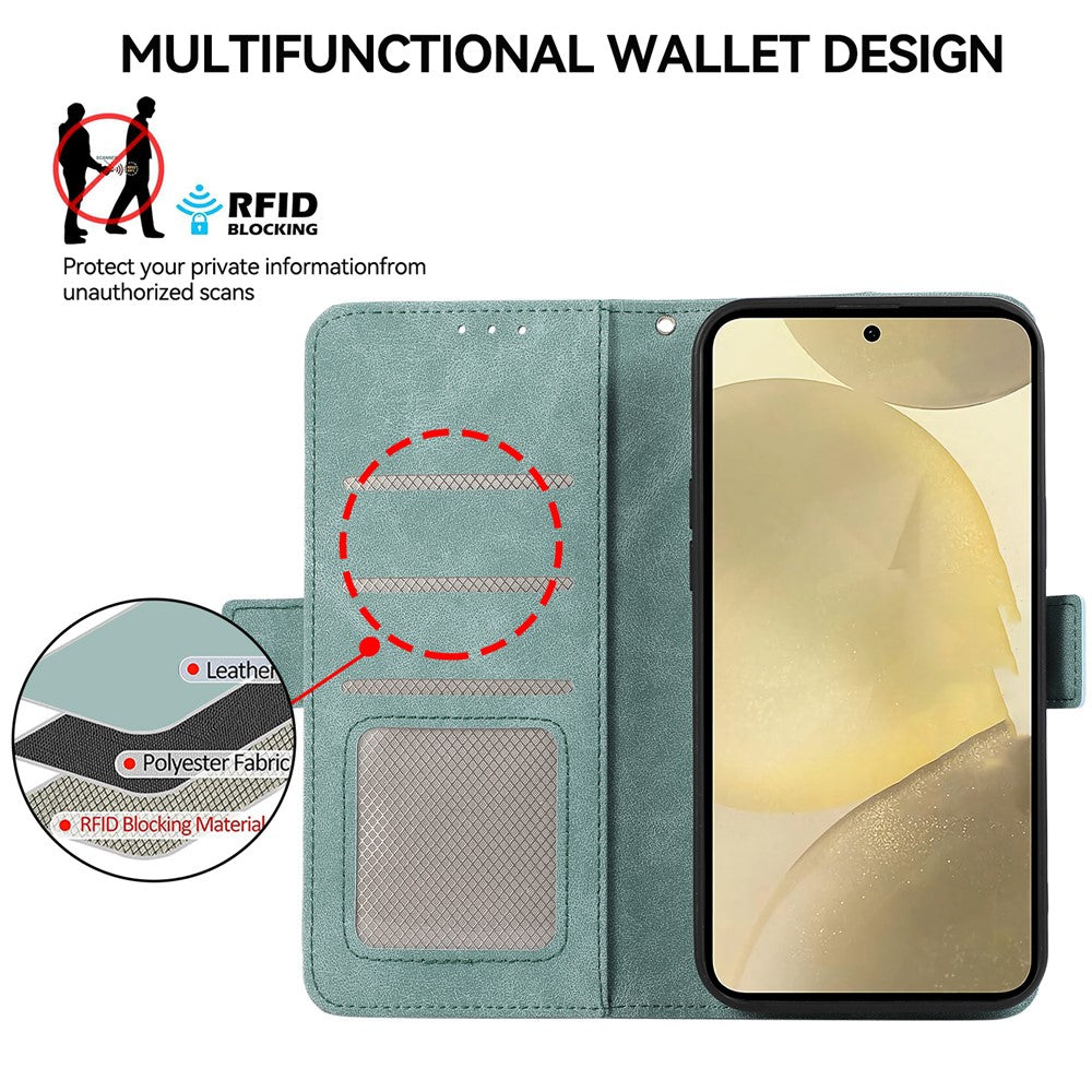ABEEL For Samsung Galaxy S22 Ultra 5G Phone Case PU Leather Protective Cover RFID Blocking Stand