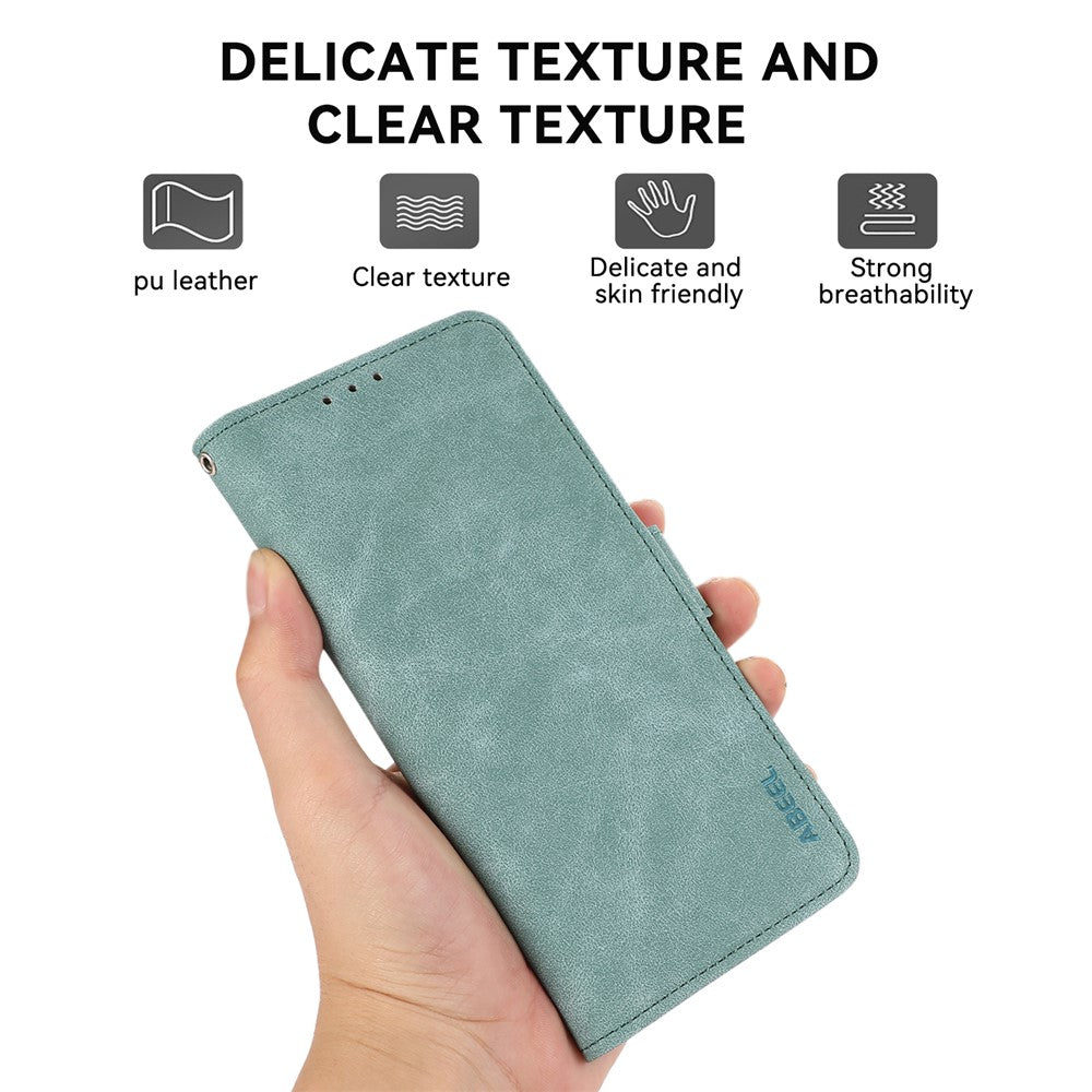 ABEEL For Samsung Galaxy S22 Ultra 5G Phone Case PU Leather Protective Cover RFID Blocking Stand