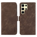 ABEEL For Samsung Galaxy S22 Ultra 5G Phone Case PU Leather Protective Cover RFID Blocking Stand