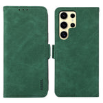 ABEEL For Samsung Galaxy S22 Ultra 5G Phone Case PU Leather Protective Cover RFID Blocking Stand