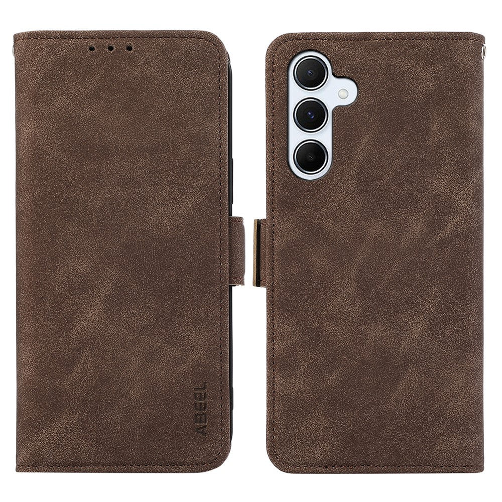 ABEEL Telefoncover til Samsung Galaxy S25 / S24 Wallet PU-læder RFID-blokerende flip telefonstativskal