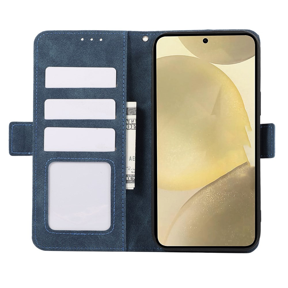 ABEEL Phone Cover for Samsung Galaxy S21 FE 5G Side Magnetic Clasp RFID Blocking Anti-scratch Leather Case