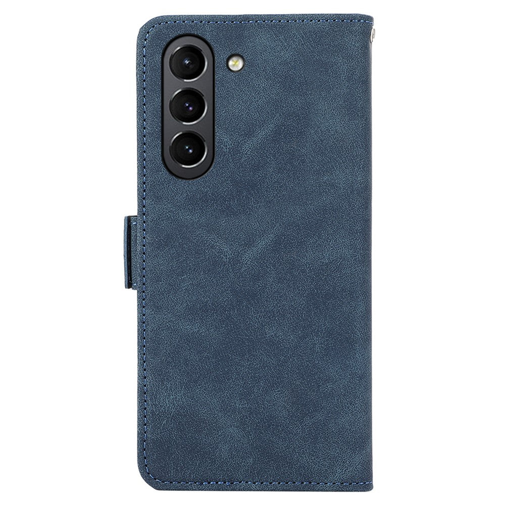 ABEEL Phone Cover for Samsung Galaxy S21 FE 5G Side Magnetic Clasp RFID Blocking Anti-scratch Leather Case