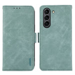 ABEEL Phone Cover for Samsung Galaxy S21 FE 5G Side Magnetic Clasp RFID Blocking Anti-scratch Leather Case