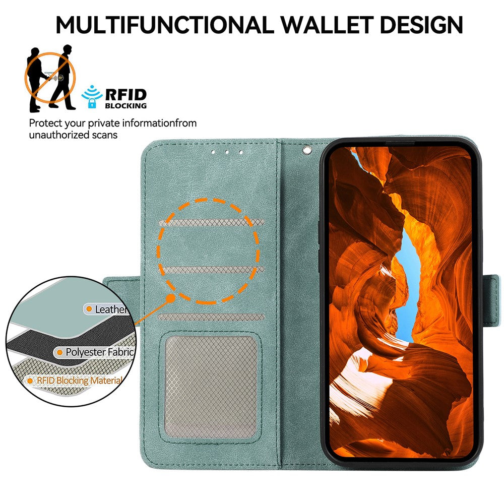 ABEEL Til Samsung Galaxy S22 5G Cover RFID-blokerende kortlommer Læderpung-cover