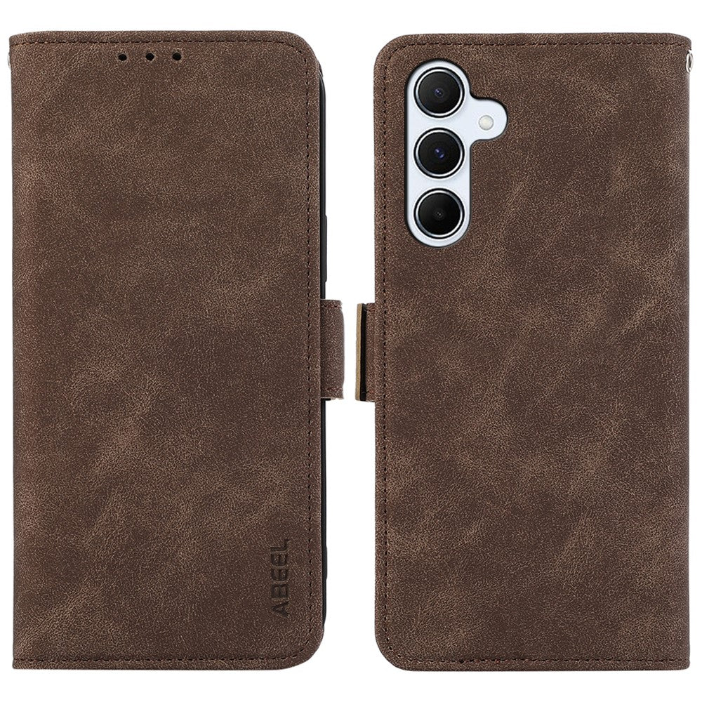 ABEEL For Samsung Galaxy S25+ / S24+ Phone Case Side Magnetic Clasp RFID Blocking Wallet Leather Cover