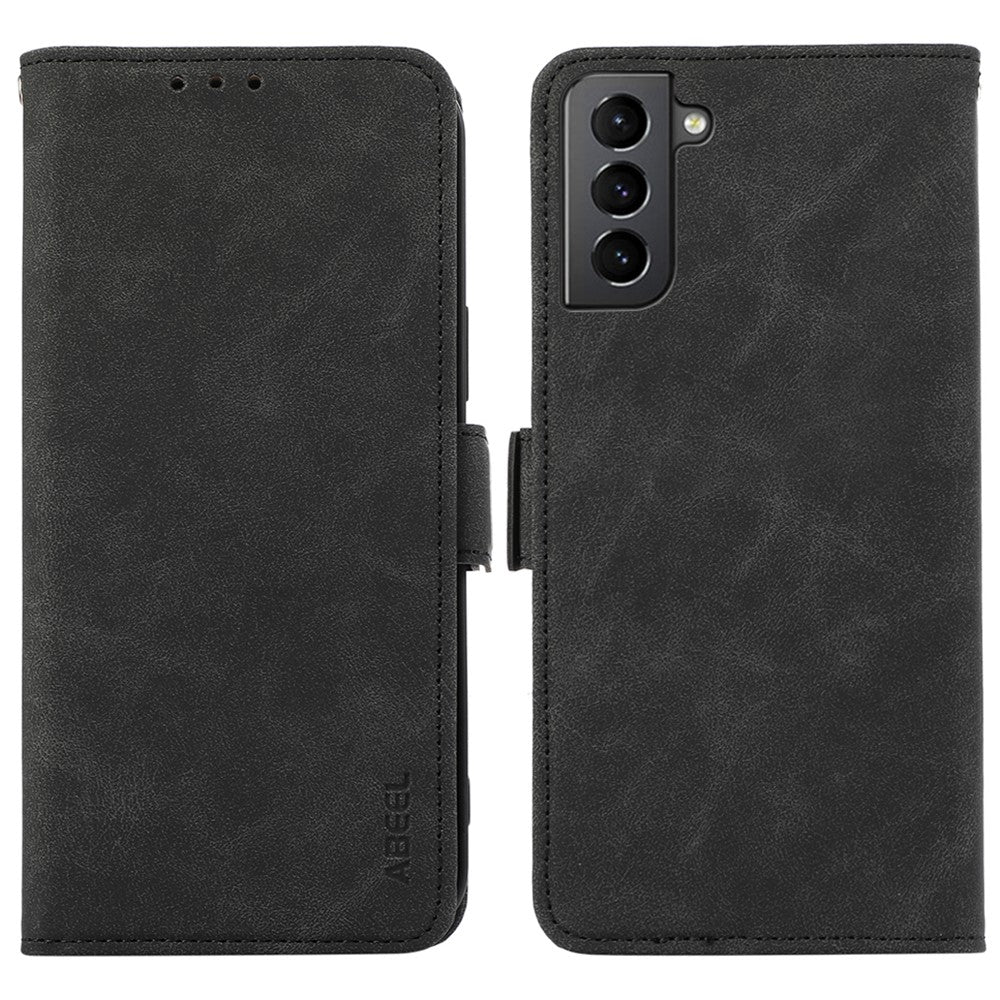 ABEEL för Samsung Galaxy S21+ 5G Fodral i PU-läder med magnetlås och RFID-blockering för telefonen
