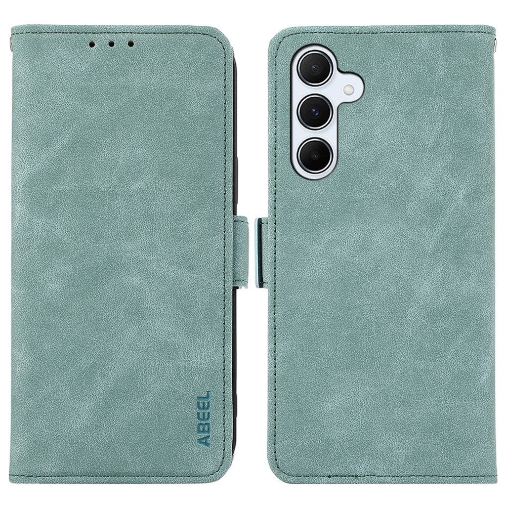 ABEEL For Samsung Galaxy S23 FE Case RFID Blocking Stand PU Leather Phone Cover