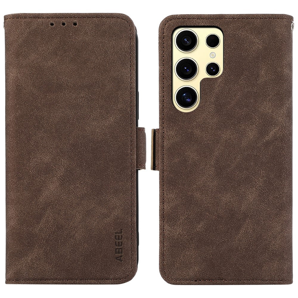 ABEEL Til Samsung Galaxy S21 Ultra 5G Pung Telefoncover Anti-fald RFID Blokerende Lædercover