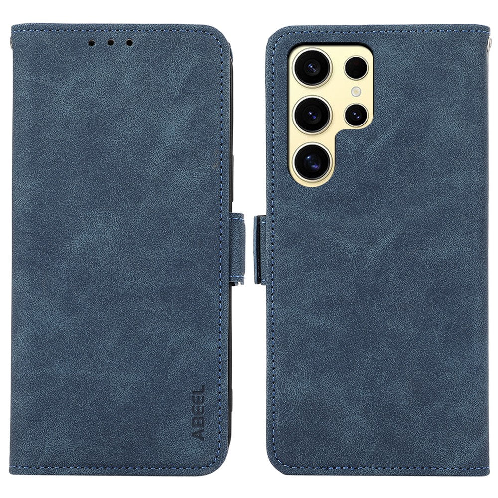 ABEEL For Samsung Galaxy S23 Ultra Case PU Leather Flip Book Protective Phone Cover RFID Blocking