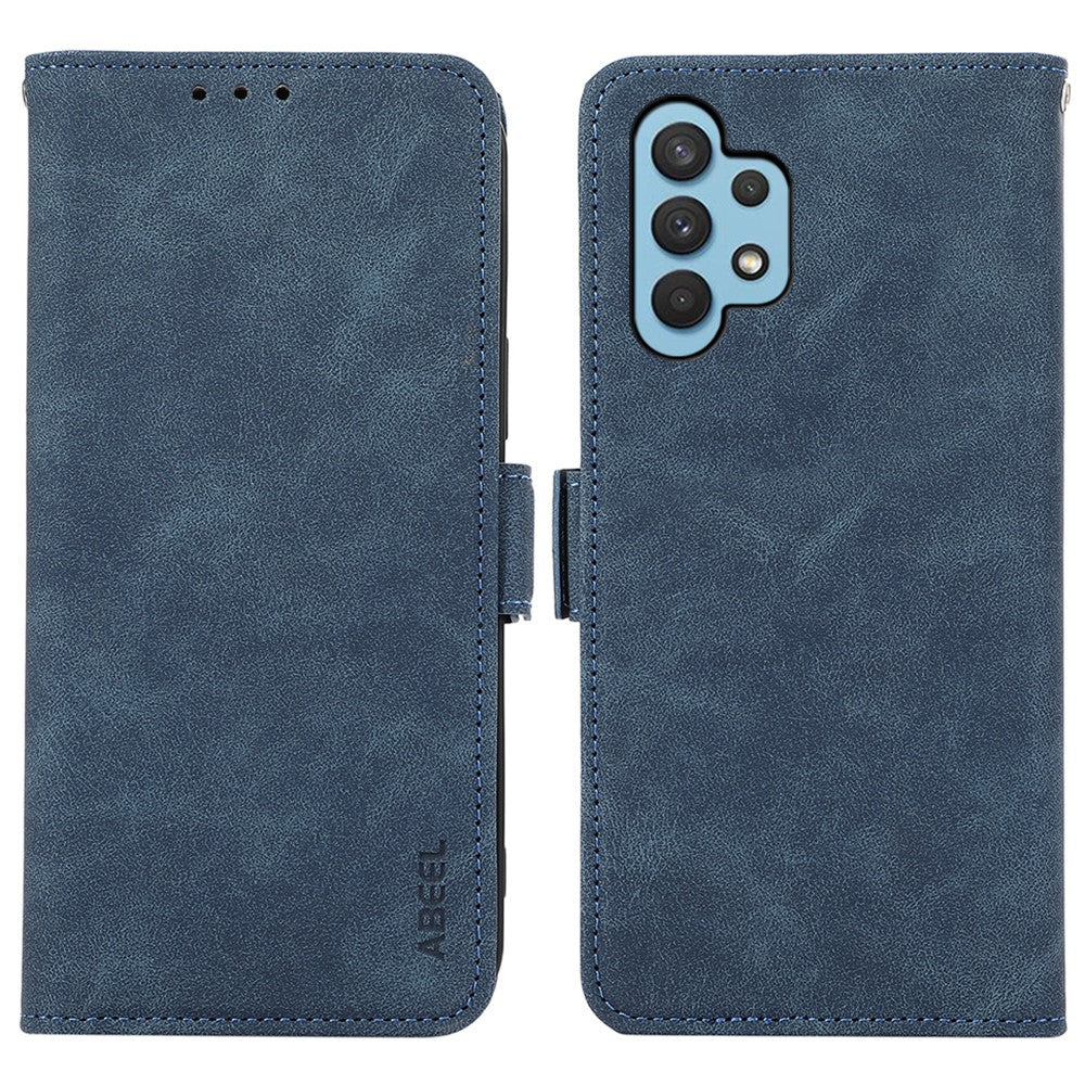ABEEL For Samsung Galaxy A32 4G (EU Version) Case RFID Blocking Wallet Leather Stand Phone Cover