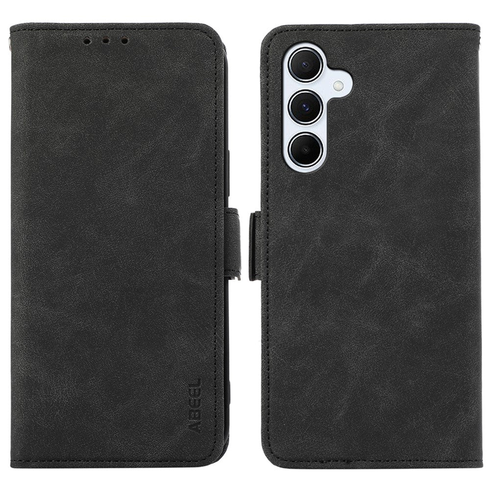 ABEEL For Samsung Galaxy A24 4G (162.1 x 77.6 x 8.3mm) PU Leather Case RFID Blocking Phone Stand Protective Shell