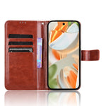 Til Google Pixel 9 Pro / Pixel 9 Etui Crazy Horse Tekstur PU Læder Pung Beskyttende Telefoncover