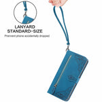 For Xiaomi Redmi Note 13 Pro 4G / Poco M6 Pro 4G Zipper Wallet Case with Strap Flower Imprint PU Leather Phone Cover