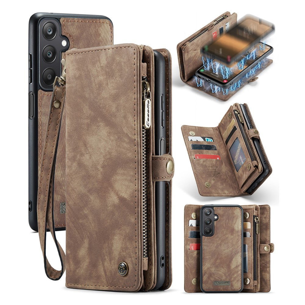 For Samsung Galaxy A25 5G (Global) (161mm) Phone Cases CASEME 008 Leather Cover with Detachable Wallet and Strap