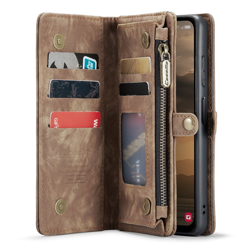 For Samsung Galaxy A25 5G (Global) (161mm) Phone Cases CASEME 008 Leather Cover with Detachable Wallet and Strap