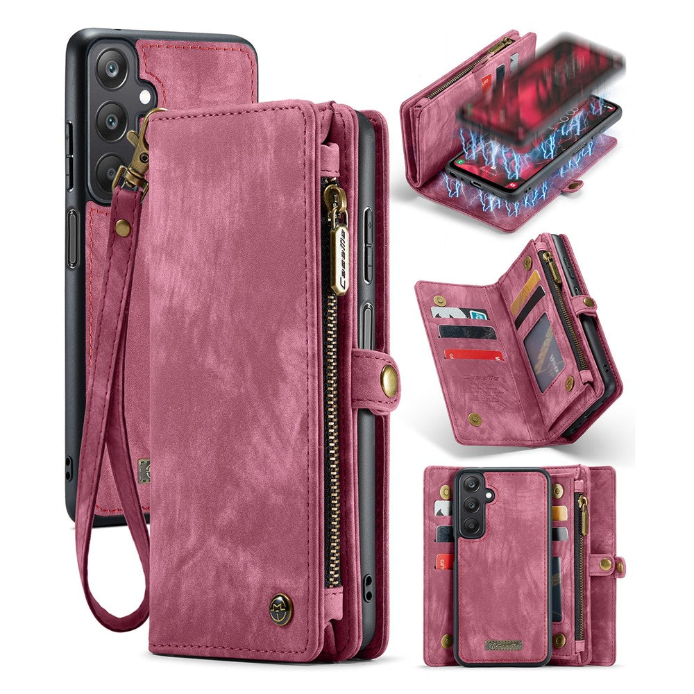 For Samsung Galaxy A25 5G (Global) (161mm) Phone Cases CASEME 008 Leather Cover with Detachable Wallet and Strap