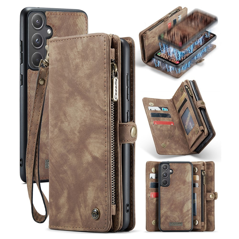 For Samsung Galaxy A55 5G Phone Cases CASEME 008 Leather Cover with Detachable Wallet and Strap