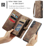 For Samsung Galaxy A55 5G Phone Cases CASEME 008 Leather Cover with Detachable Wallet and Strap