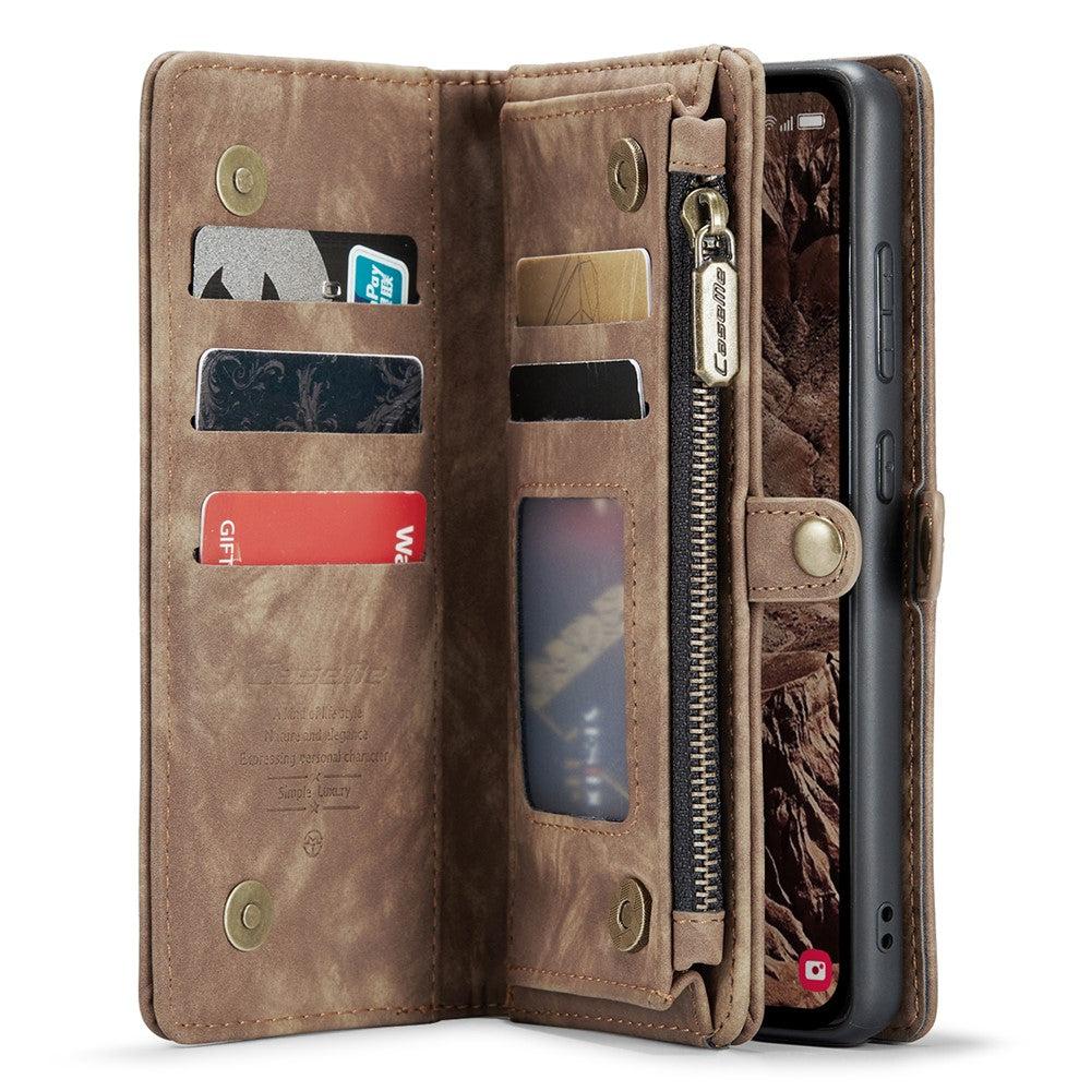 For Samsung Galaxy A55 5G Phone Cases CASEME 008 Leather Cover with Detachable Wallet and Strap