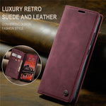CASEME 013 Series For Xiaomi Redmi Note 13 Pro 4G / Poco M6 Pro 4G Leather Case Card Holder Phone Cover