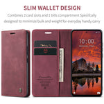 CASEME 013 Series For Xiaomi Redmi Note 13 Pro 4G / Poco M6 Pro 4G Leather Case Card Holder Phone Cover