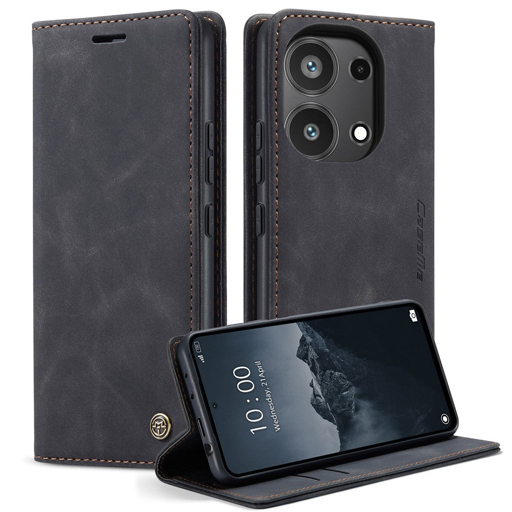 CASEME 013 Series For Xiaomi Redmi Note 13 Pro 4G / Poco M6 Pro 4G Leather Case Card Holder Phone Cover